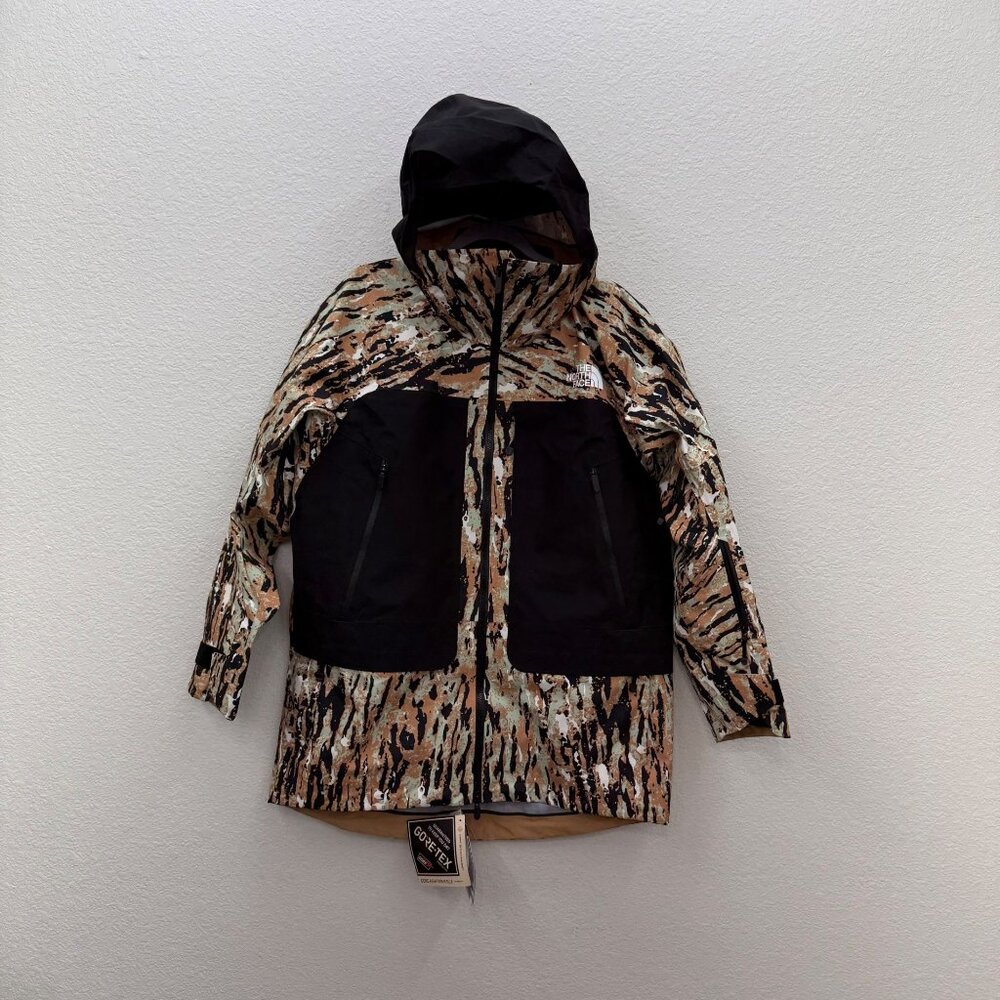 The North Face Verbier GTX Almond Butter Camo Winter Jacket Coat Womens XL NEW